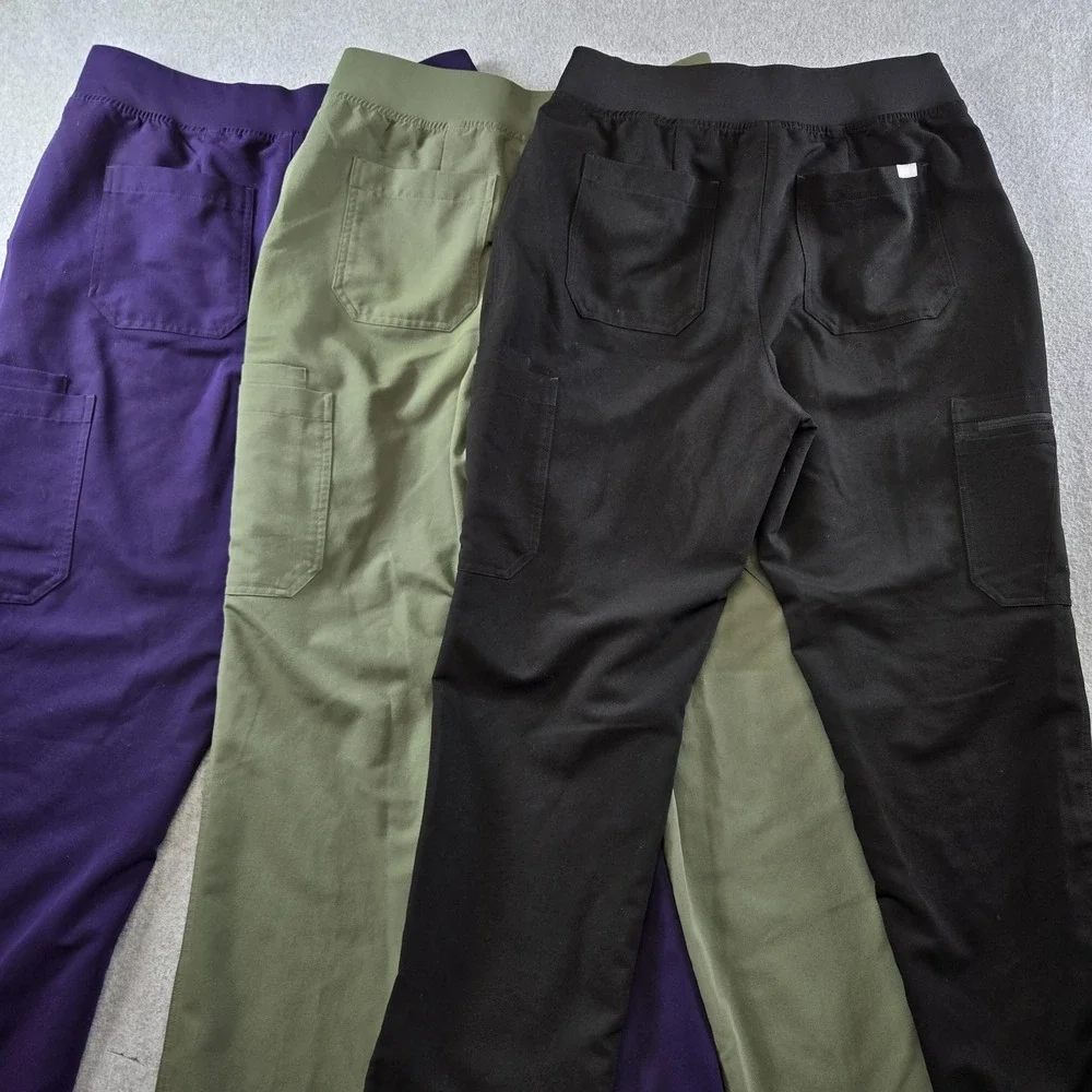 FIGS Pants Mens 36x32 Purple Cargo Relaxed Knit Polyester Viscose‎ Spandex